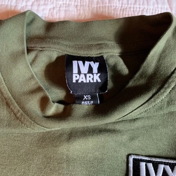Ivy Park Oversized Olive Green T Shirt - Picture 7 of 7